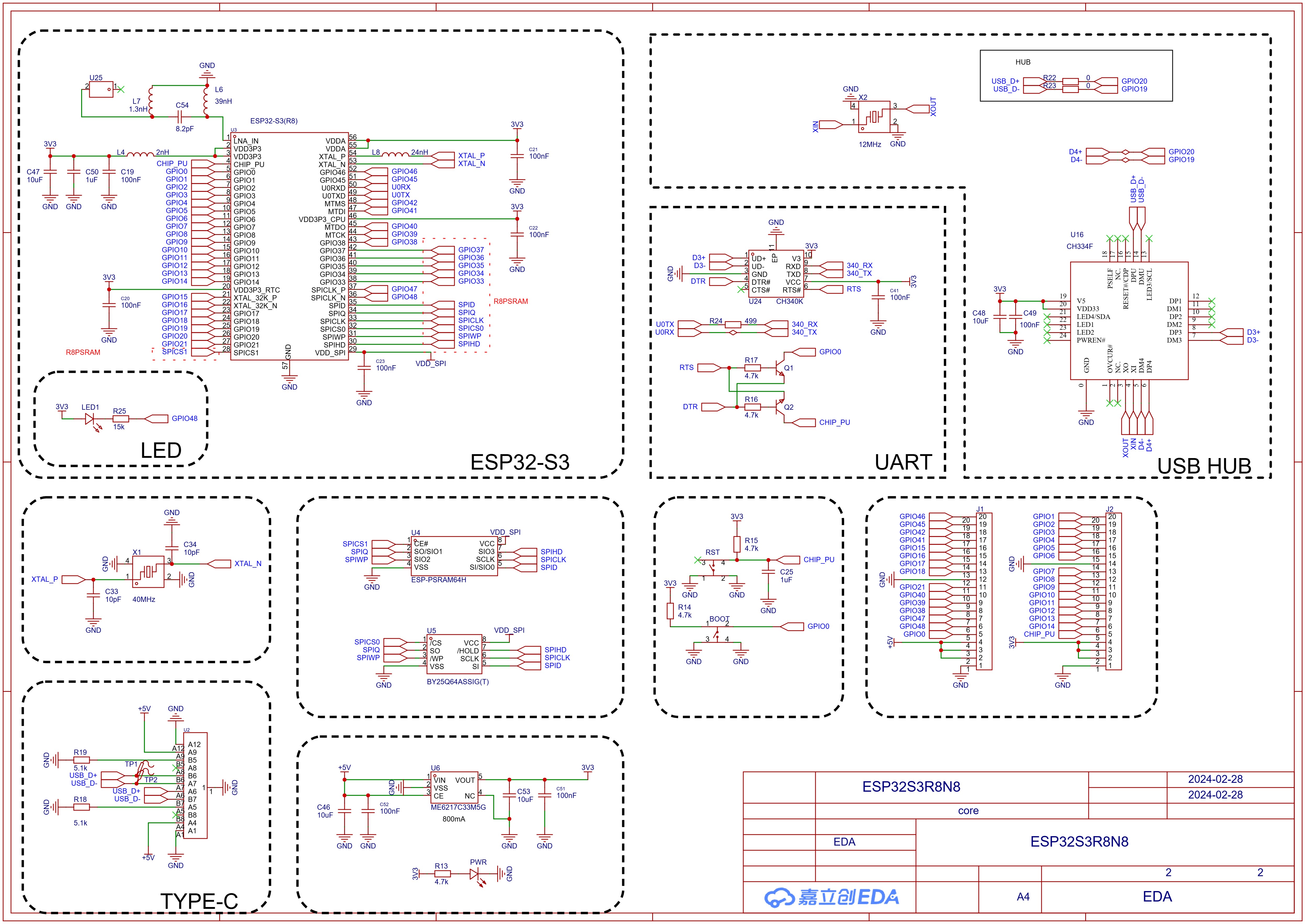 SCH_立创ESP32S3R8N8开发板原理图